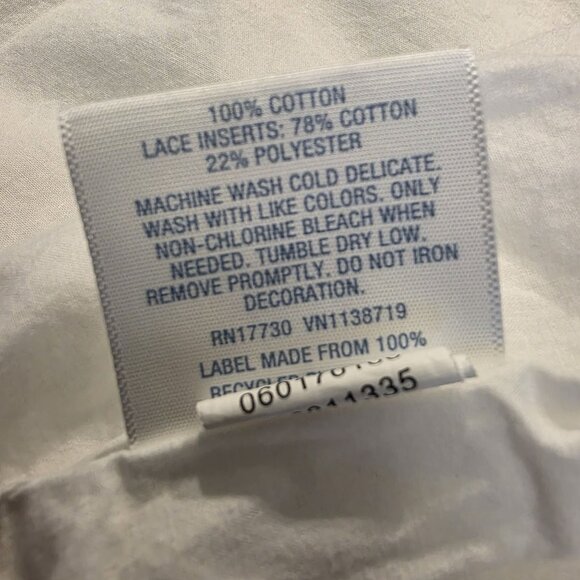 Shabby‎ Chic King sz White Pillowcase With Lace Accents & Ruffles 100% Cotton - Picture 4 of 10